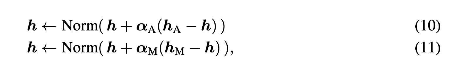 Representing hidden state and attention or MLP outputs on hypersphere